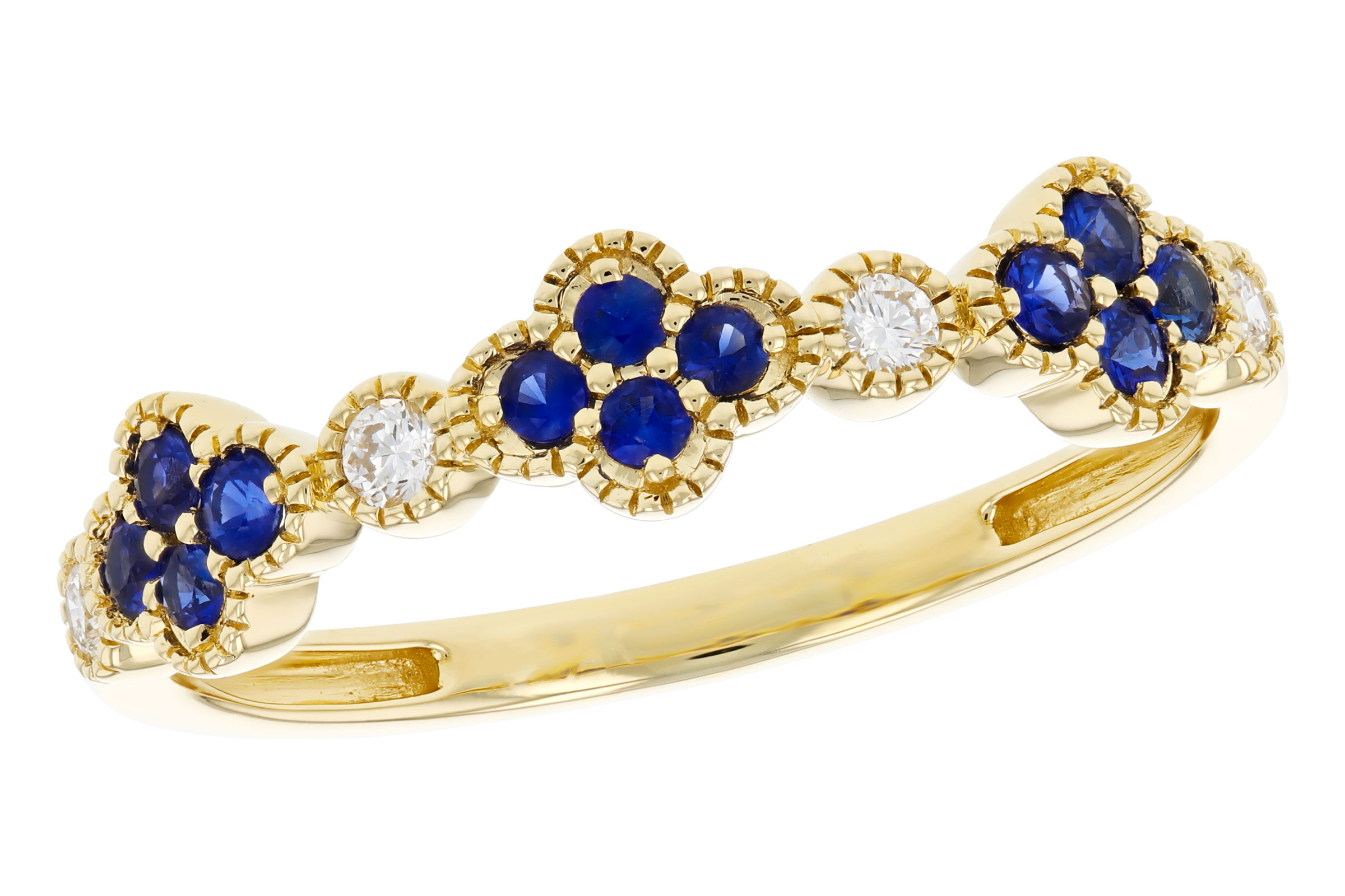 B330-58116: LDS WED RG .23 TW SAPPHIRE .31 TGW
