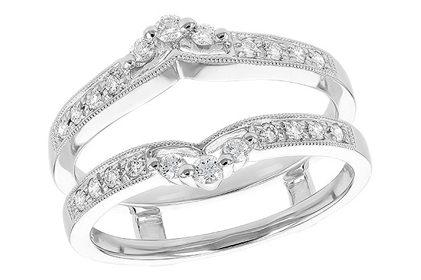 B330-58125: K147-83570 GUARD RG IN PLATINUM .28 TW
