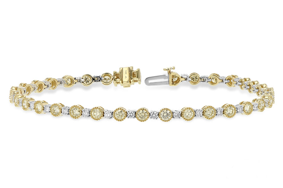 C243-36288: BRACELET 2.22 YELLOW DIA 3.04 TW