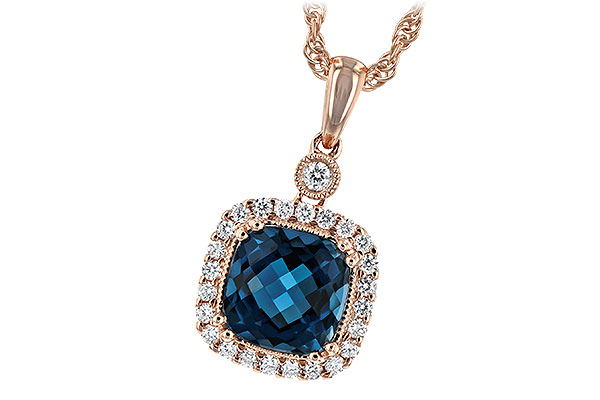 C244-19916: NECK 1.63 LONDON BLUE TOPAZ 1.80 TGW (7MM LBT)