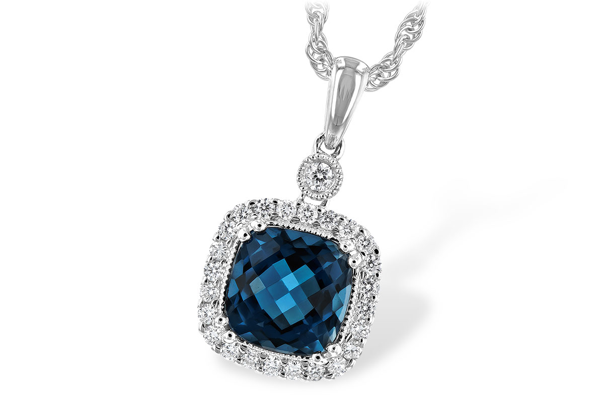 C244-19916: NECK 1.63 LONDON BLUE TOPAZ 1.80 TGW (7MM LBT)