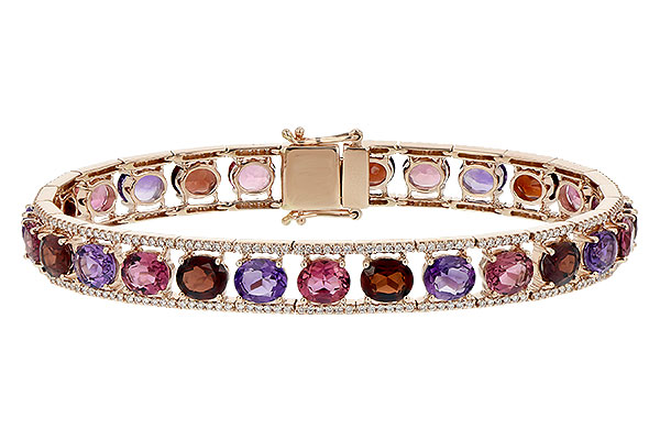 C244-20843: BRACELET 14.94 SEMI PREC (AMY,GT,PT) 15.95 TGW