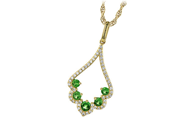 C245-09943: NECK .34 GREEN GARNET .53 TGW