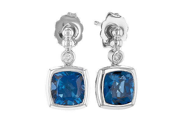 C327-82652: EARR 1.78 LONDON BLUE TOPAZ 1.82 TGW