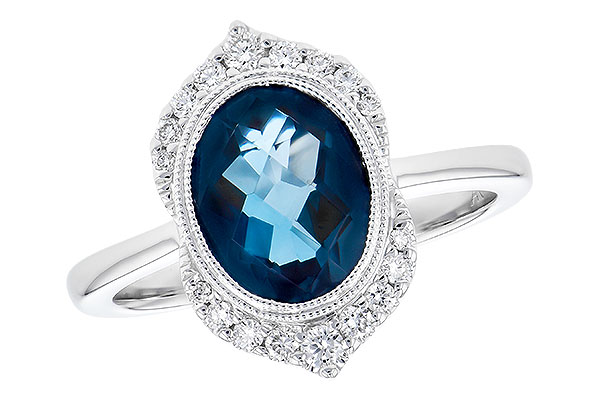 C327-89970: LDS RG 1.86 LONDON BLUE TOPAZ 2.00 TGW