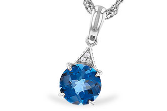 C328-78125: NECK 1.60 LONDON BLUE TOPAZ 1.61 TGW (7MM RD)