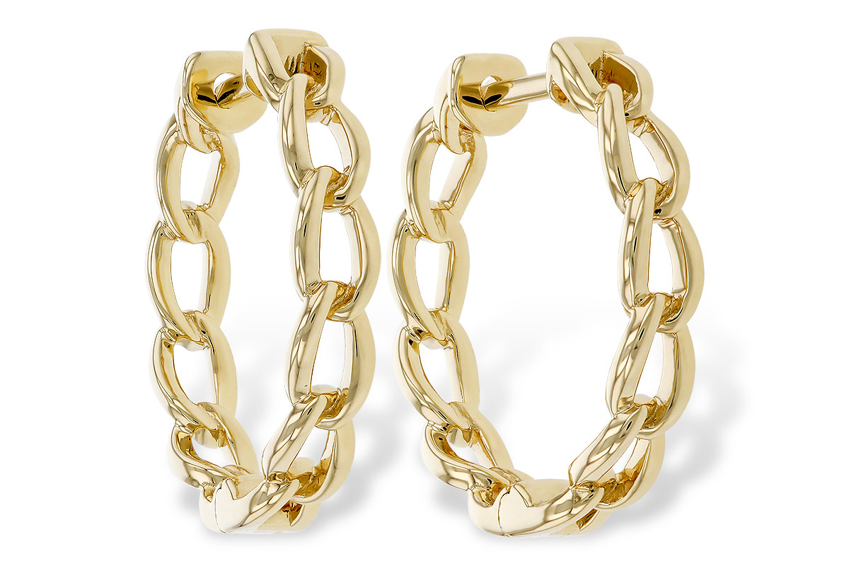 C329-65416: GOLD EARRINGS (18MM)