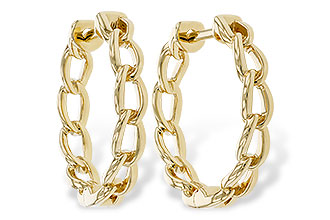 C329-65416: GOLD EARRINGS (18MM)