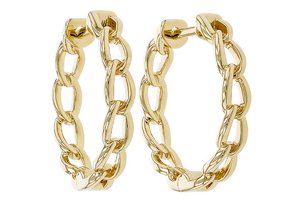 C329-65416: GOLD EARRINGS (18MM)