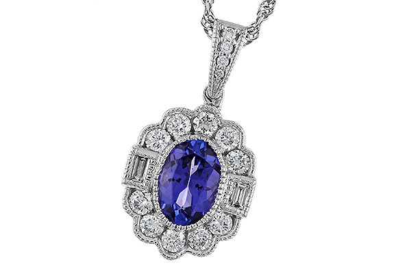 C329-65425: NECKLACE .80 TANZANITE 1.15 TGW (7x5MM OV)