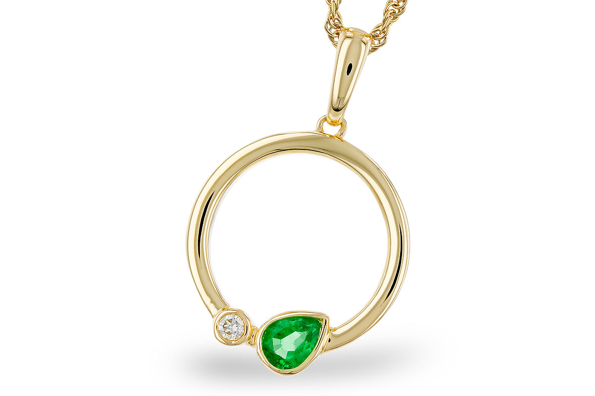 C329-66343: NECKLACE .20 EMERALD .22 TGW