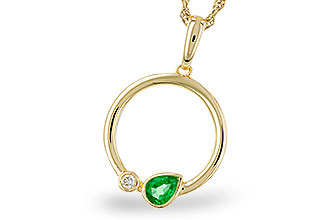 C329-66343: NECKLACE .20 EMERALD .22 TGW