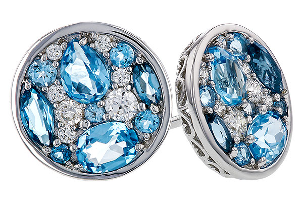 C329-68125: EARRINGS 1.02 TW BLUE TOPAZ 1.18 TGW