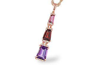 C329-68134: NECKLACE 2.32 SEMI-PREC (PT,GT,AMY) 2.37 TGW