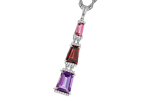 C329-68134: NECKLACE 2.32 SEMI-PREC (PT,GT,AMY) 2.37 TGW