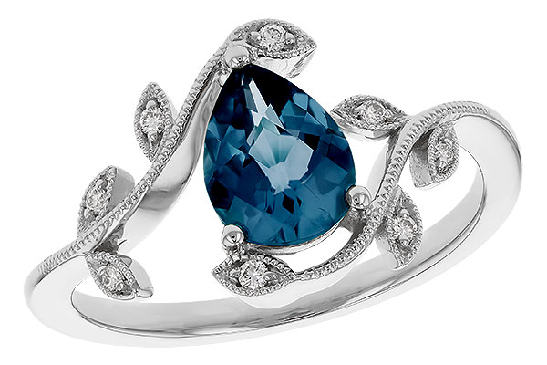 C329-68152: LDS RG 1.20 LONDON BLUE TOPAZ 1.26 TGW (8x6MM LBT)