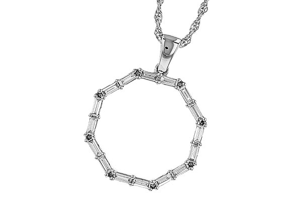C329-69934: NECKLACE .35 TW BAG DIAS