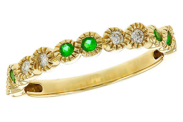 C329-70888: LDS WED RG .11 TW EMERALD .20 TGW