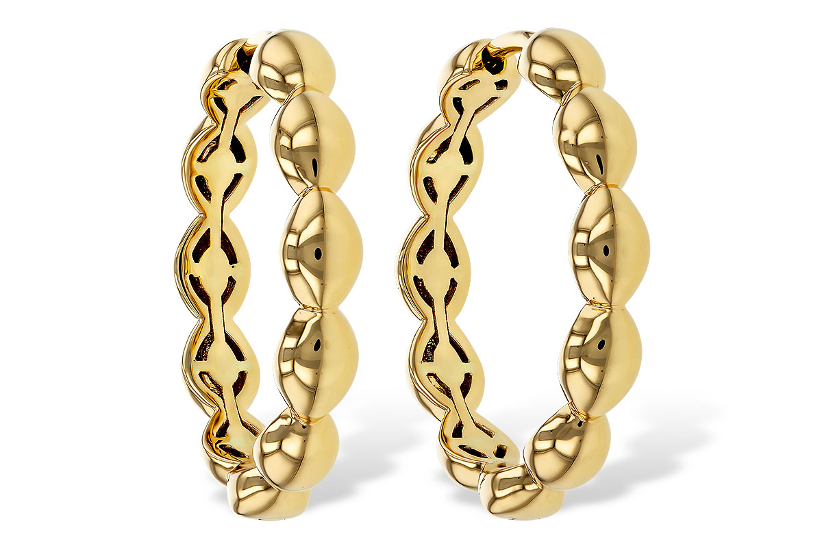 C329-71743: GOLD EARRINGS (21MM)