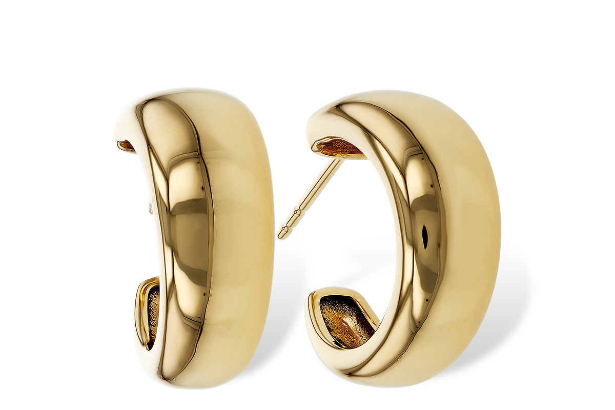 C329-71752: GOLD EARRINGS (16MM)