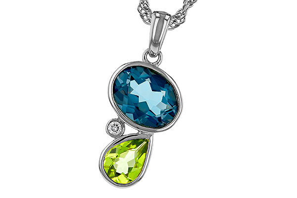 C329-72679: NECKLACE 2.43 SEMI-PREC (PER,LBT) 2.45 TGW