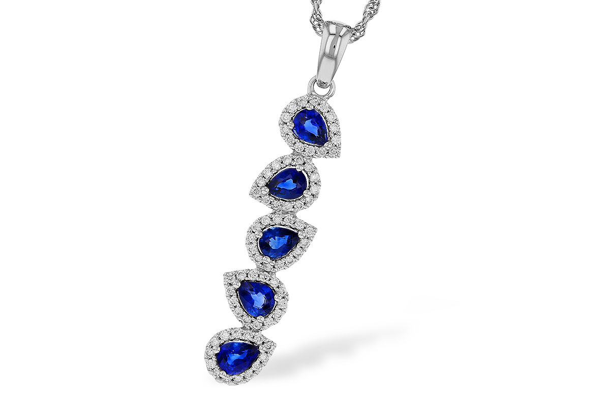 C329-72725: NECKLACE .95 TW SAPPHIRE 1.19 TGW