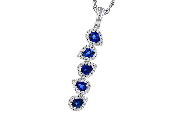 C329-72725: NECKLACE .95 TW SAPPIRE 1.19 TGW