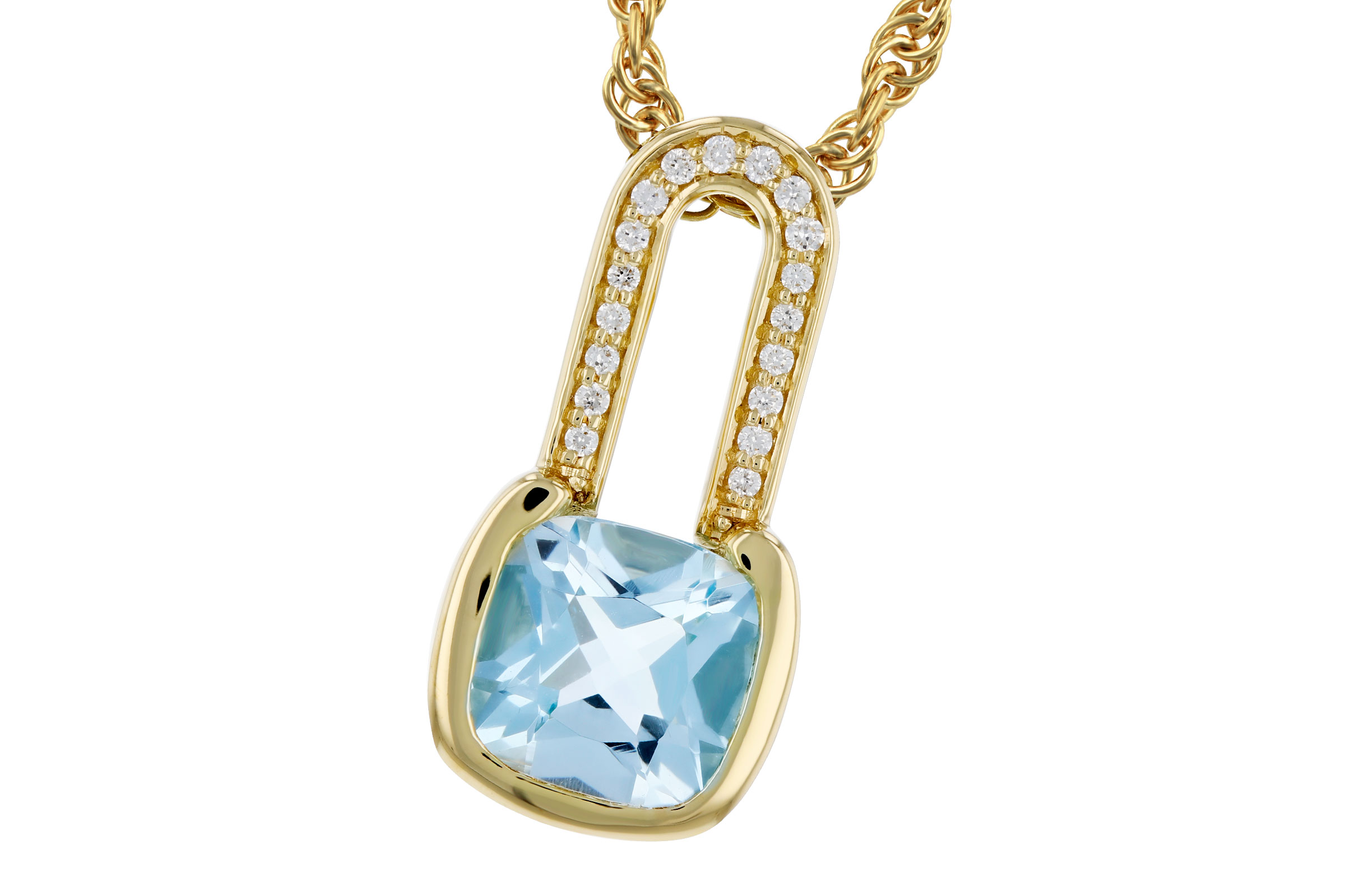 C330-58107: NECKLACE .91 SKY BLUE TOPAZ .95 TGW (6MM BT)