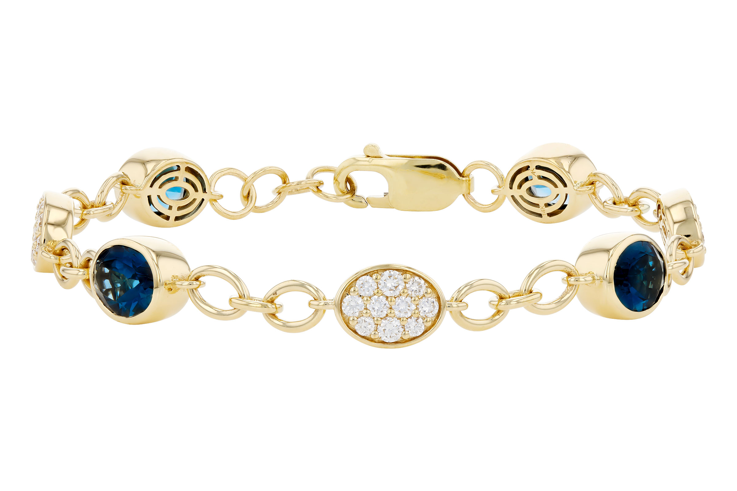 C330-58152: BRACELET 5.24 TW LONDON BLUE TOPAZ 6.00 TGW (7")