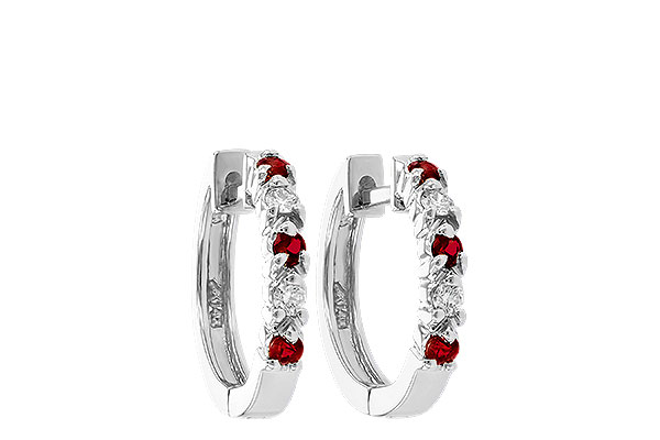 D056-03570: EARRINGS .17 RUBY .26 TGW