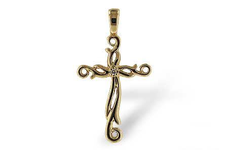 D061-49952: CROSS PENDANT .01 BR