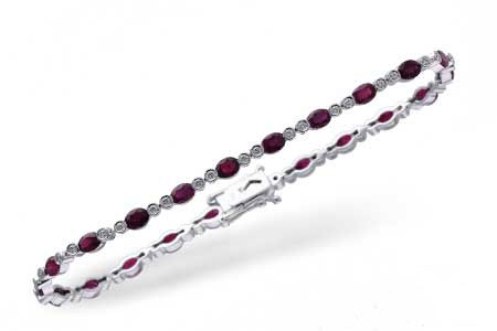 D238-81752: BRACELET 4.08 RUBY 4.55 TGW