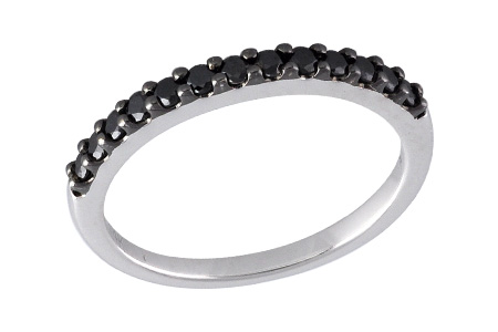 D240-58161: LDS WED RG .29 BLK DIAS TW