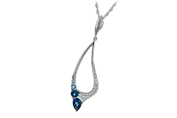 D244-25379: NECK .83 BLUE TOPAZ 1.00 TGW