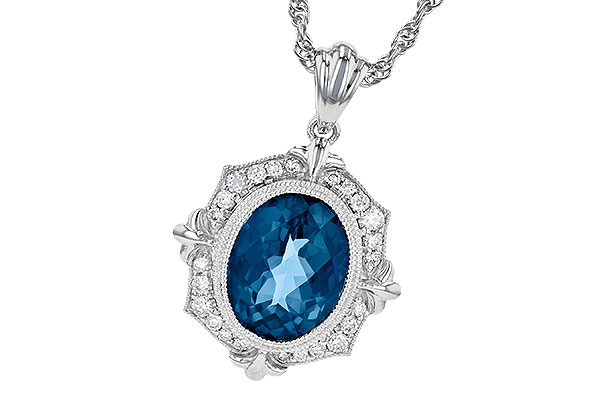 D245-17197: NECK 3.00 LONDON BLUE TOPAZ 3.16 TGW