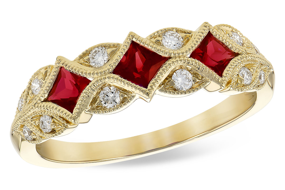 D327-85434: LDS WED RG .55 TW RUBY .70 TGW