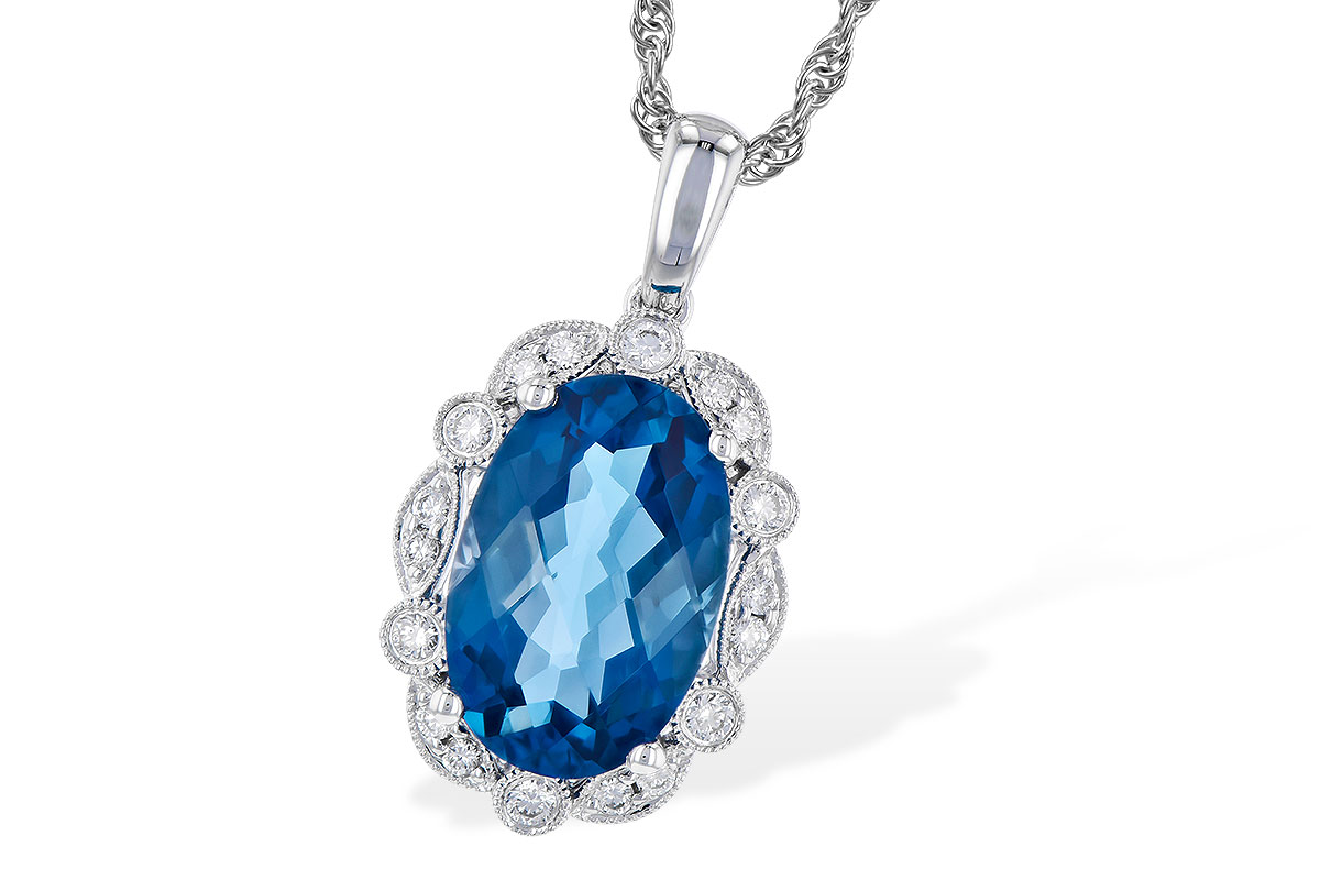 D327-90870: NECK 3.60 LONDON BLUE TOPAZ 3.77 TGW (12x8MM LBT)