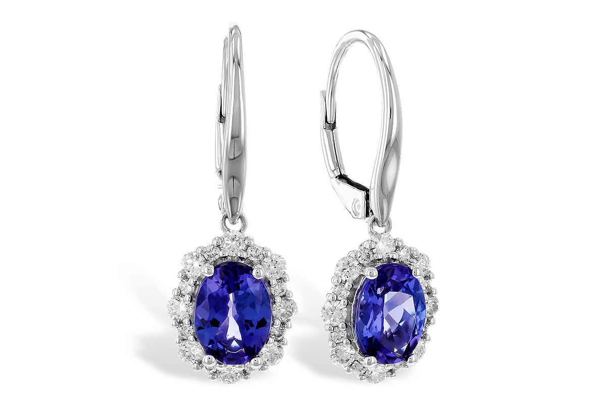 D328-78097: EARR 1.28 TW TANZANITE 1.72 TGW (7x5 OVAL)