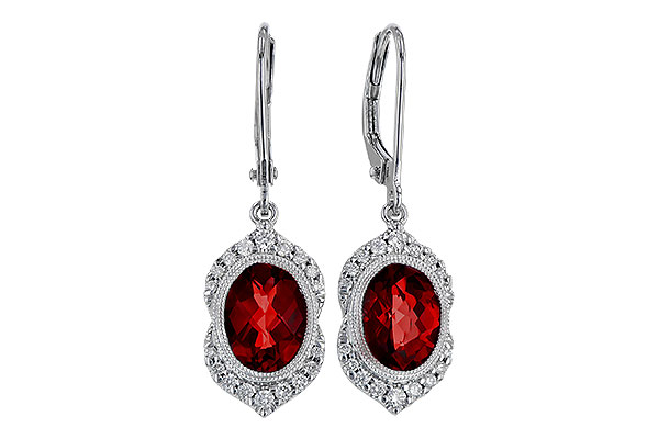 D329-64479: EARRING 3.06 GARNET 3.25 TGW