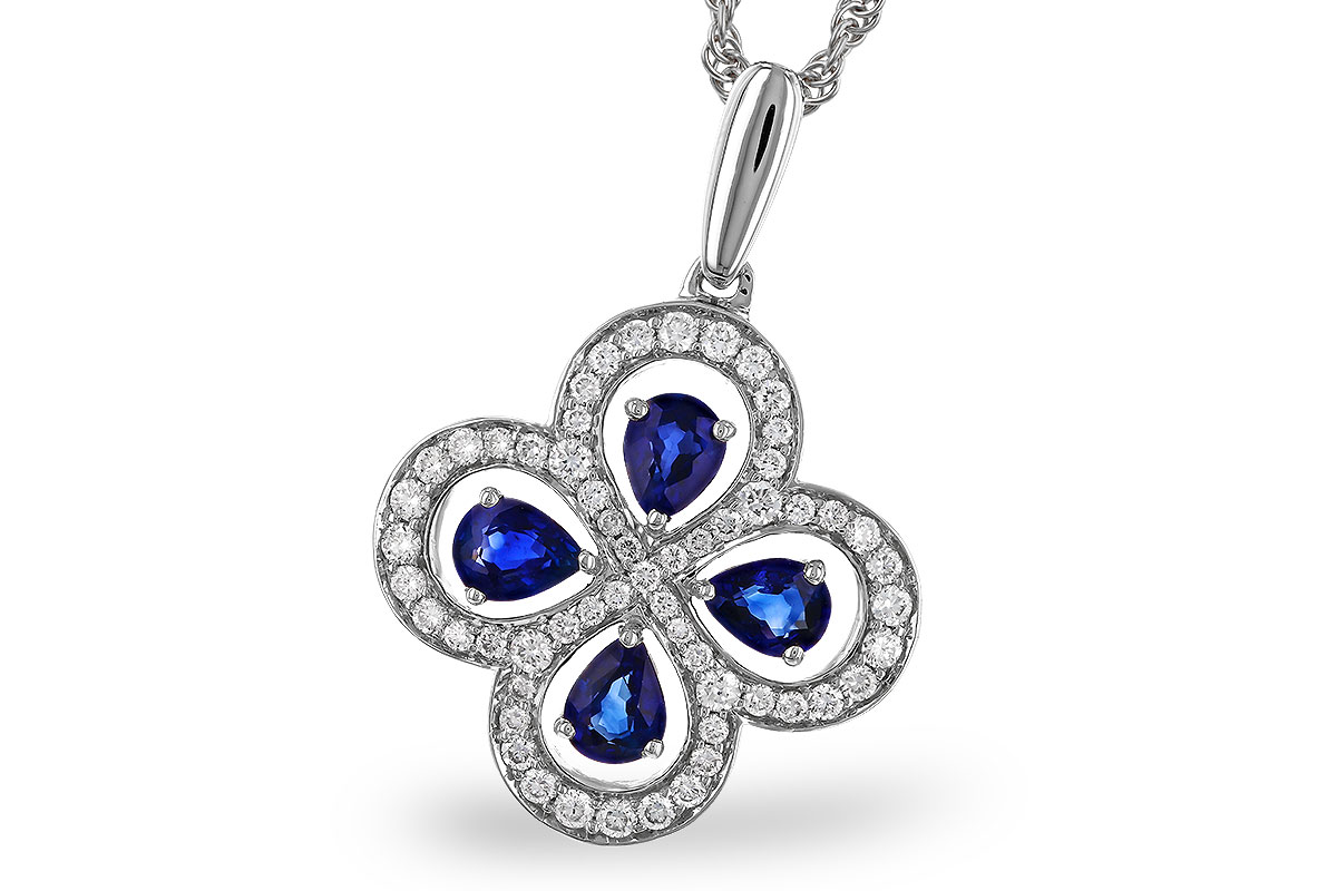 D329-66316: NECKLACE .68 SAPPHIRE TW .96 TGW