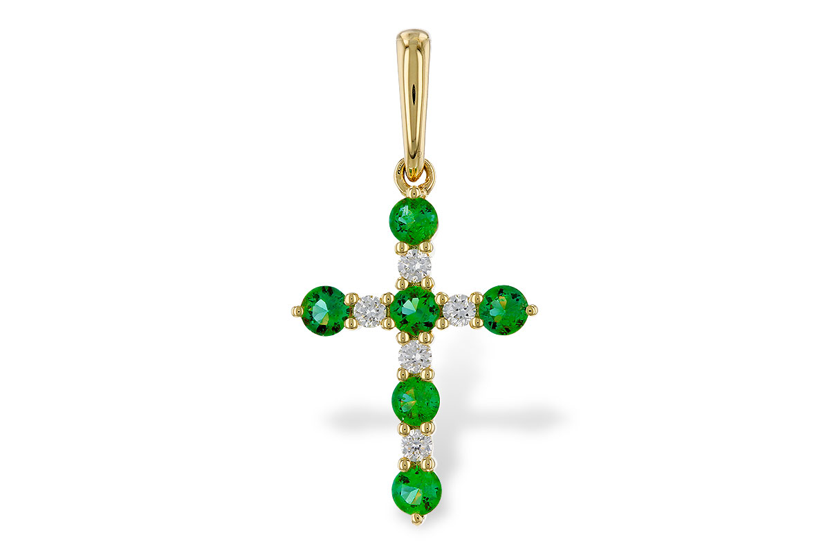 D329-66325: PENDANT .27 TW EMERALD .35 TGW