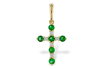 D329-66325: PENDANT .27 TW EMERALD .35 TGW
