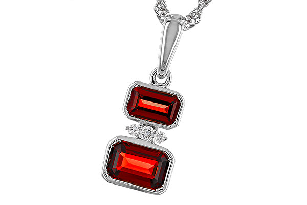D329-66334: NECK .98 TW GARNET 1.01 TGW