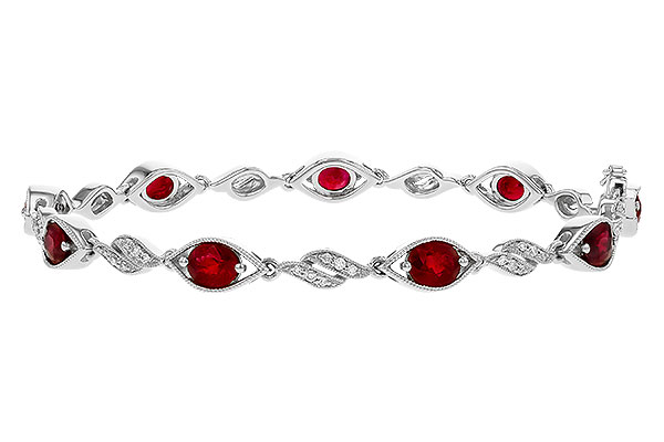 D329-66361: BRACELET 3.68 RUBY 3.92 TGW (7")