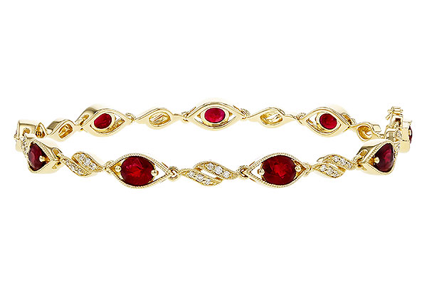 D329-66361: BRACELET 3.68 RUBY 3.92 TGW (7")