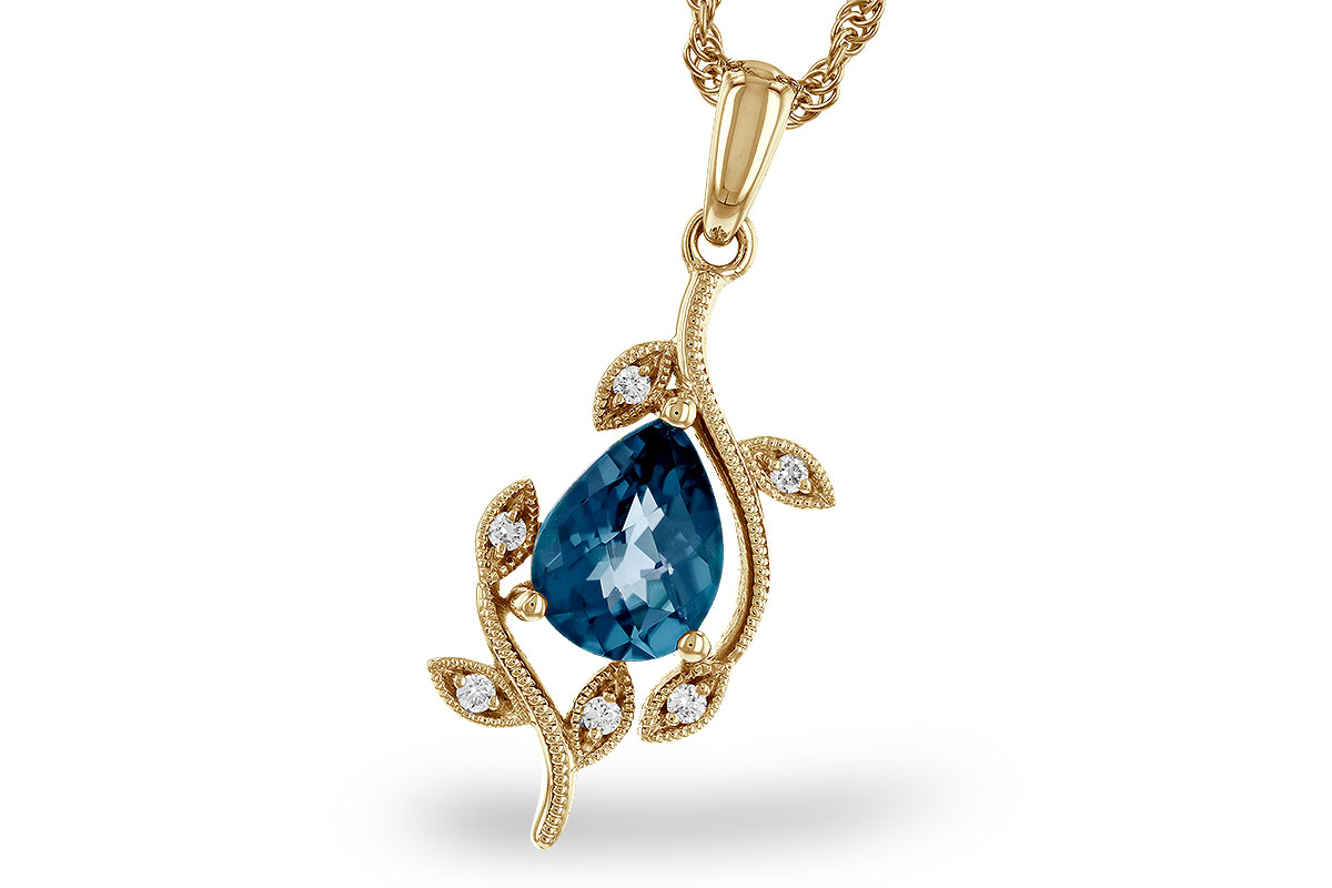 D329-68152: NECK 1.20 LONDON BLUE TOPAZ 1.25 TGW (8x6MM LBT)