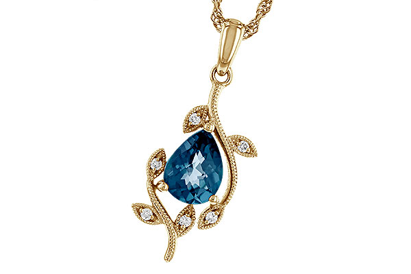 D329-68152: NECK 1.20 LONDON BLUE TOPAZ 1.25 TGW (8x6MM LBT)