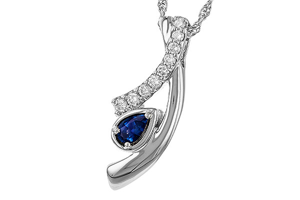D329-69916: NECKLACE .23 SAPP .40 TGW (5x3 SAPP)