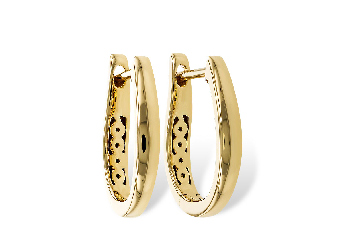 D329-69979: GOLD EARRINGS (15MM)