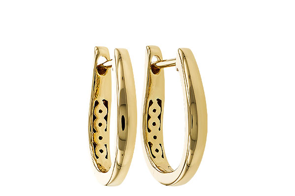 D329-69979: GOLD EARRINGS (15MM)
